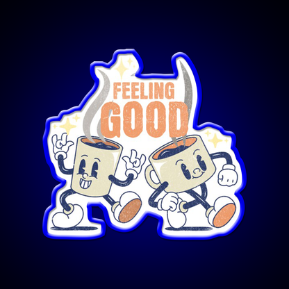 Feeling Good Coffee Lover Print Cafe Led Neon Sign Espresso Bar Art Rgb Color