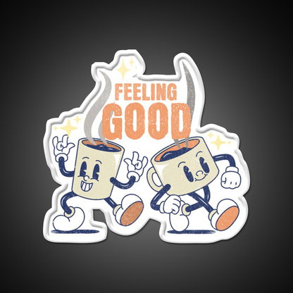 Feeling Good Coffee Lover Print Cafe Led Neon Sign Espresso Bar Art Rgb Color