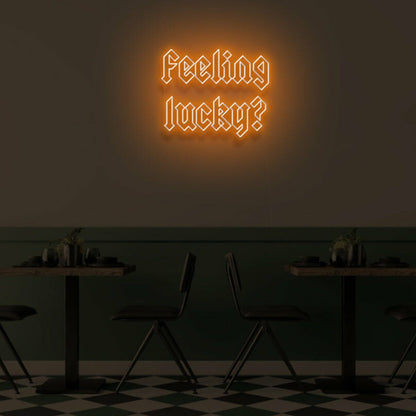 Feeling Lucky Led Neon Sign Bedroom Wall Art - Shineneon