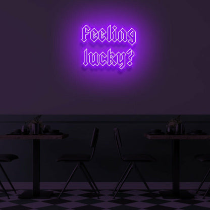 Feeling Lucky Led Neon Sign Bedroom Wall Art - Shineneon