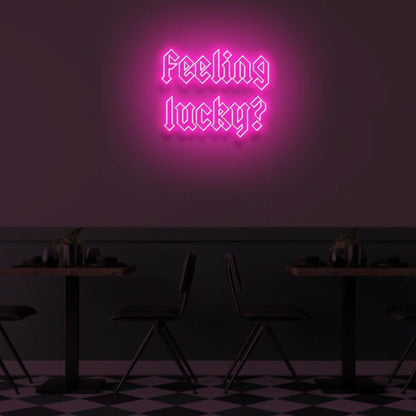 Feeling Lucky Led Neon Sign Bedroom Wall Art - Shineneon