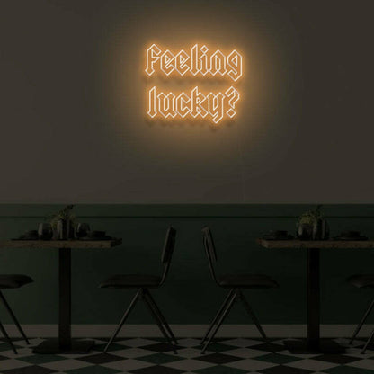 Feeling Lucky Led Neon Sign Bedroom Wall Art - Shineneon