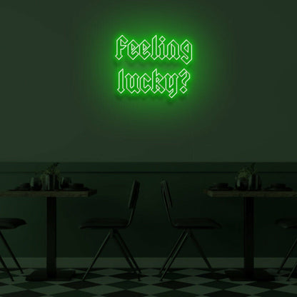 Feeling Lucky Led Neon Sign Bedroom Wall Art - Shineneon