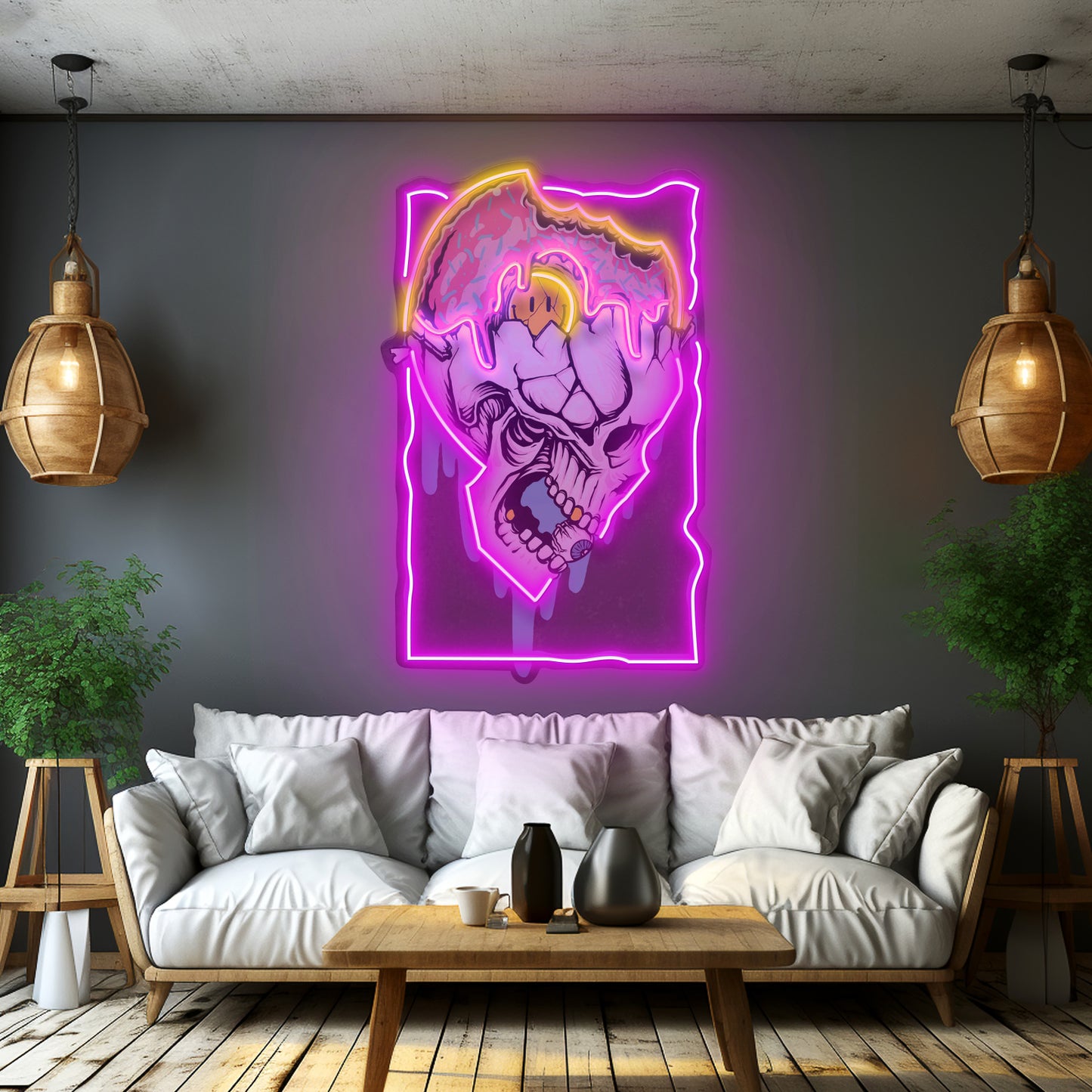 Feeling Skull Led Neon Sign Light Custom Led Signs