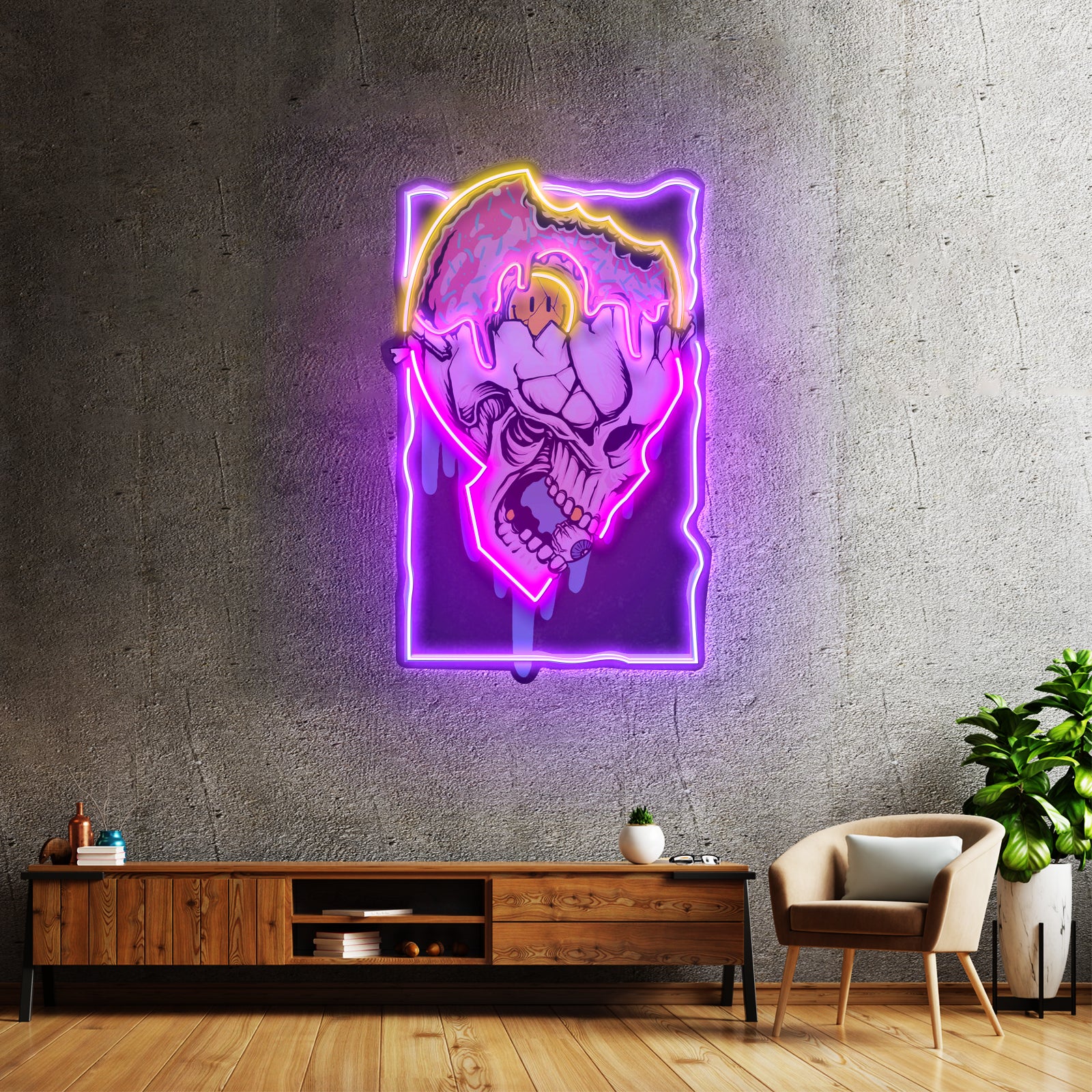 Feeling Skull Led Neon Sign Light Custom Led Signs