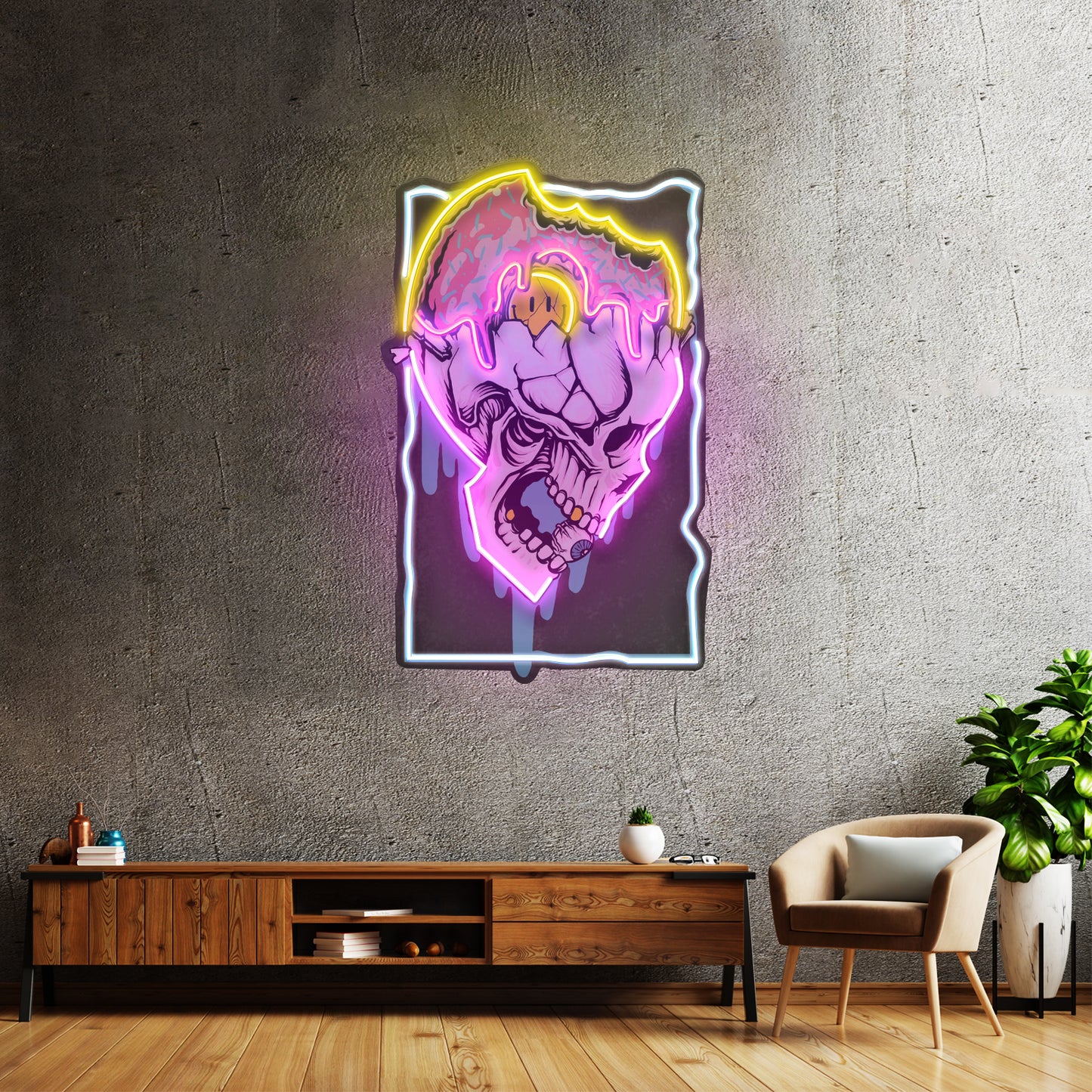 Feeling Skull Led Neon Sign Light Custom Led Signs