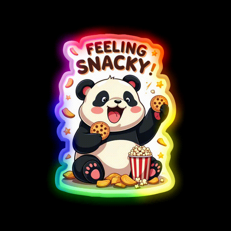 Feeling Snacky Snack Food Led Neon Sign For Snack Room Rgb Color - LED neon sign close-up detail