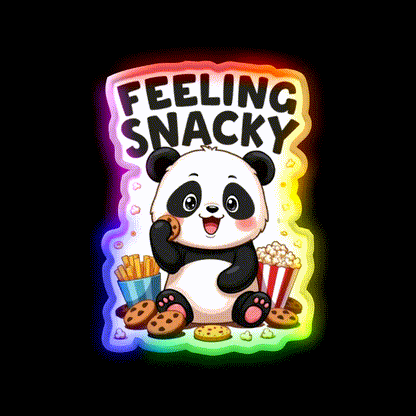 Feeling Snacky Snack Food Led Neon Sign Rgb Color - LED neon sign close-up detail