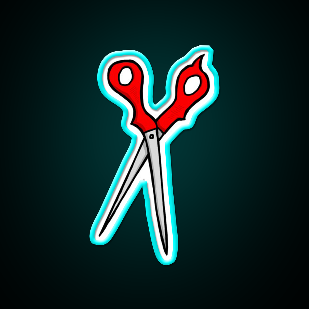 Feeling Snippy Barber Shop Haircut Led Neon Sign - Size and dimension reference