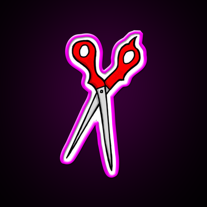 Feeling Snippy Barber Shop Haircut Led Neon Sign - Neon sign mounted on wall in room