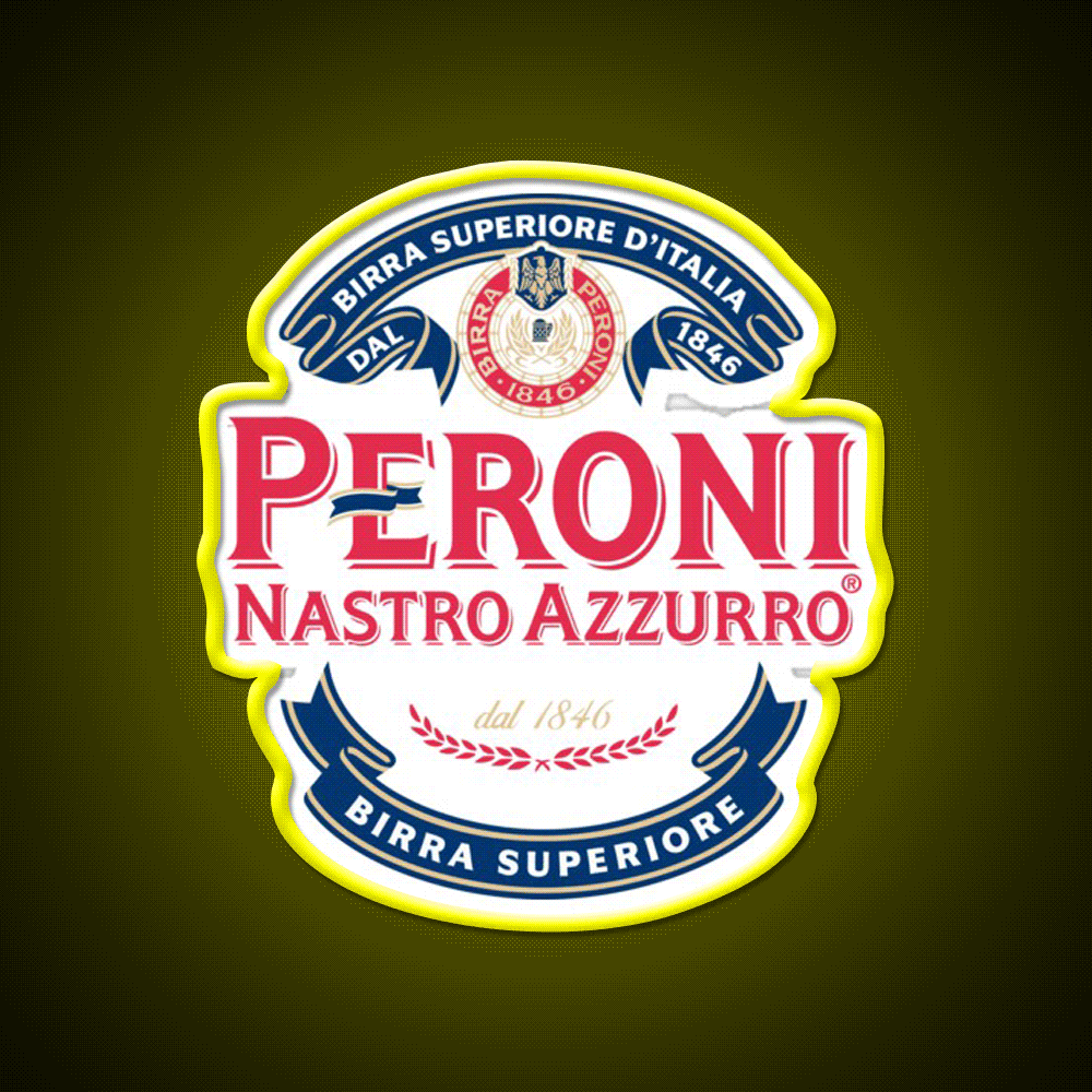 Feelings Peroni Brewery Contact Beer Bar Decor Led Neon Sign Rgb Color - Custom LED neon sign front view