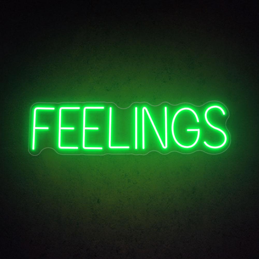 Feelings Pink Led Neon Sign Modern Bedroom Wall Decor | Shineneon