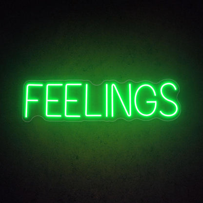 Feelings Pink Led Neon Sign Modern Bedroom Wall Decor | Shineneon