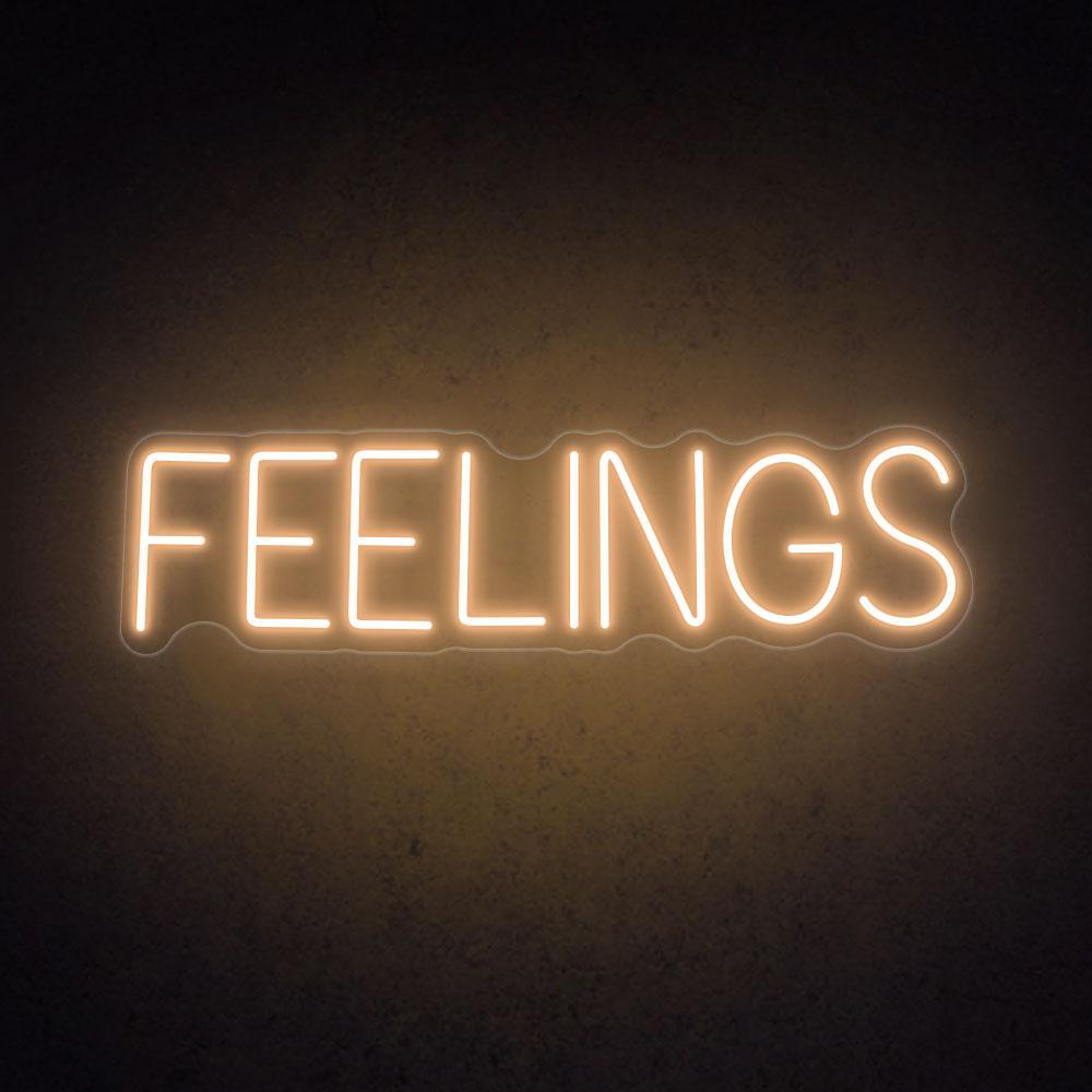 Feelings Pink Led Neon Sign Modern Bedroom Wall Decor | Shineneon