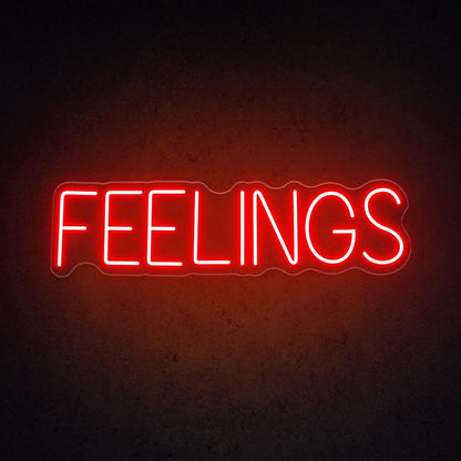 Feelings Pink Led Neon Sign Modern Bedroom Wall Decor | Shineneon