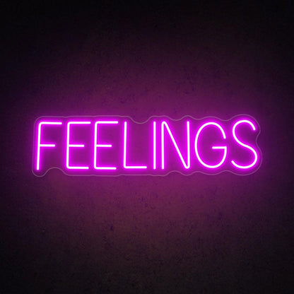 Feelings Pink Led Neon Sign Modern Bedroom Wall Decor | Shineneon