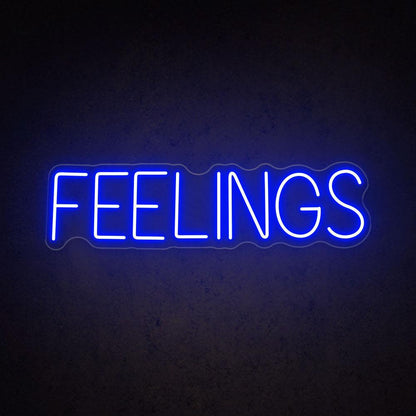 Feelings Pink Led Neon Sign Modern Bedroom Wall Decor | Shineneon