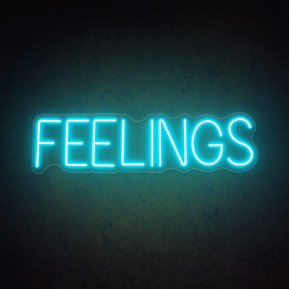 Feelings Pink Led Neon Sign Modern Bedroom Wall Decor | Shineneon