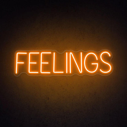 Feelings Pink Led Neon Sign Modern Bedroom Wall Decor | Shineneon