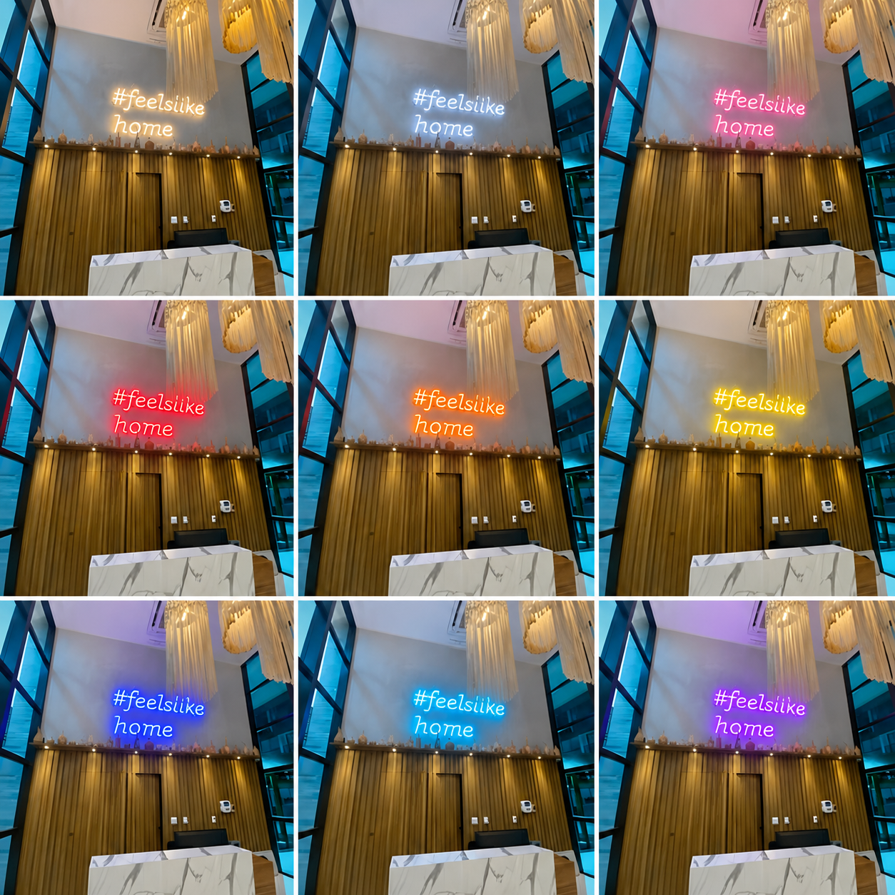 Feels Like Home LED Neon Sign - 05 Color Grid