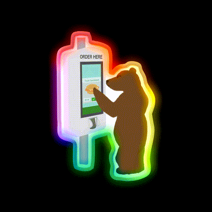 Feesh Sandweesh Fast Food Led Neon Sign For Burger Place Rgb Color - LED neon sign close-up detail