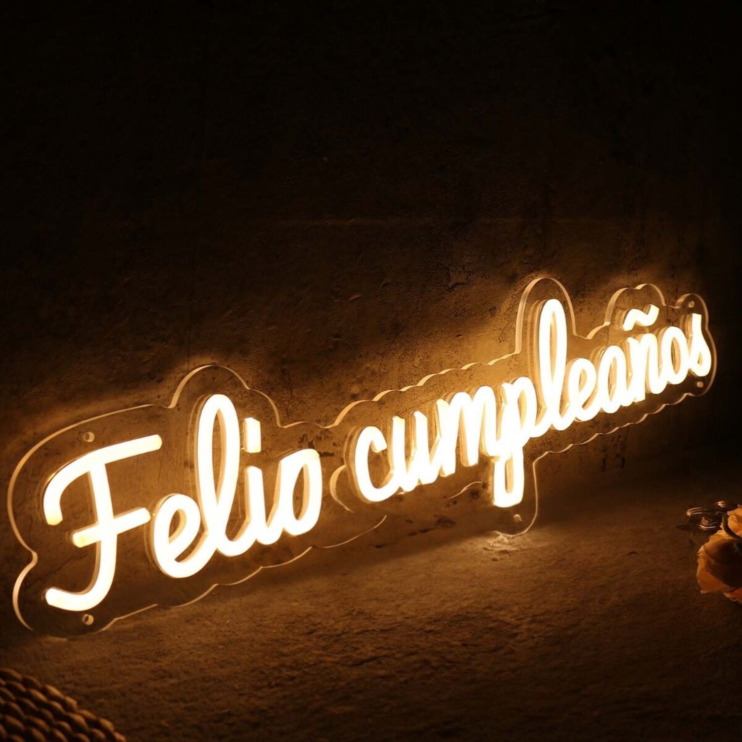 Feliz Cumpleanos Yellow Neon Sign | Shineneon