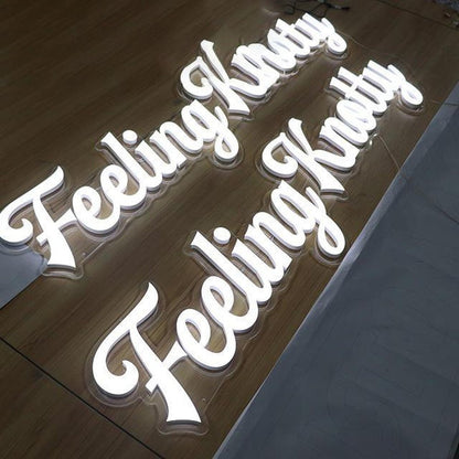 Felling Knotty 3D Frontlit Letters Metal Led Sign - Shineneon