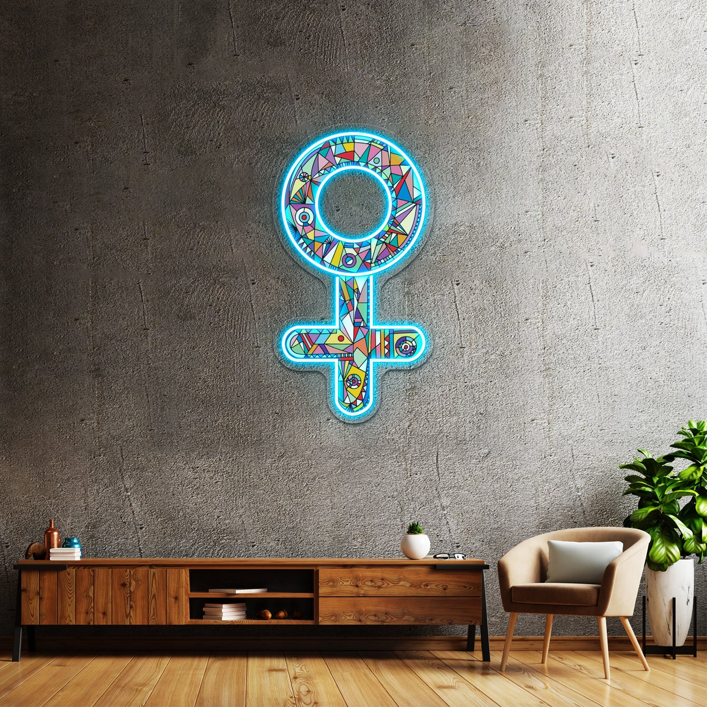 Female Gender Symbol Wall Artwork Neon Signs