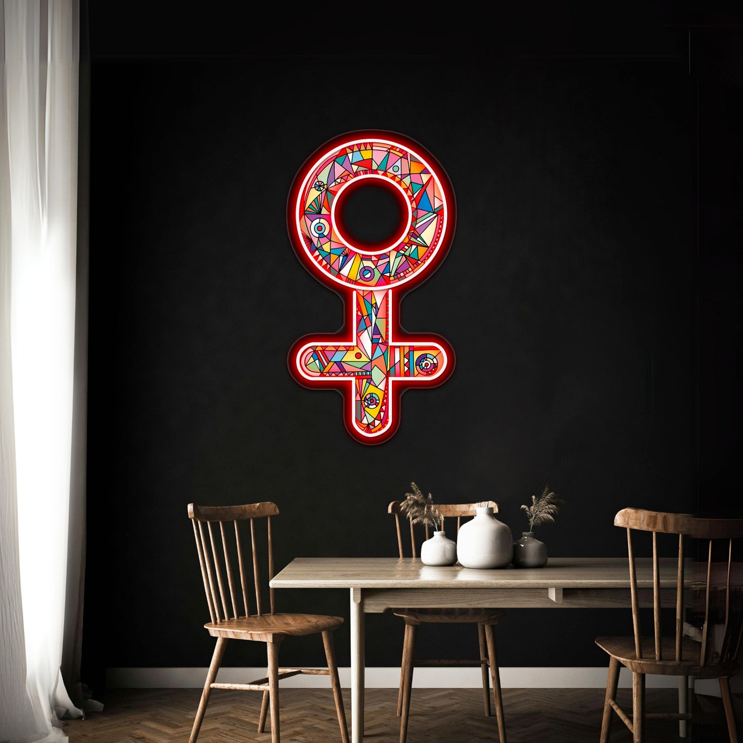 Female Gender Symbol Wall Artwork Neon Signs