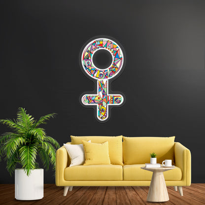 Female Gender Symbol Wall Artwork Neon Signs