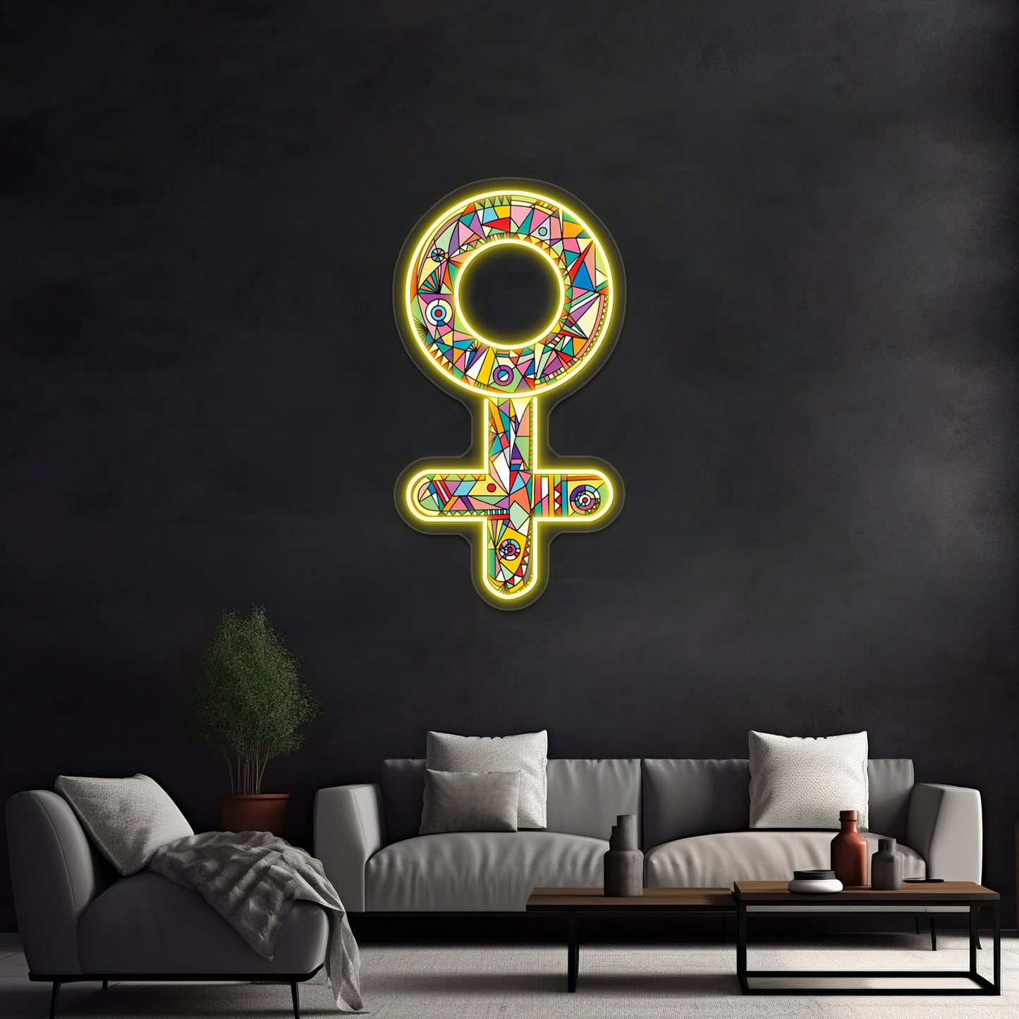 Female Gender Symbol Wall Artwork Neon Signs