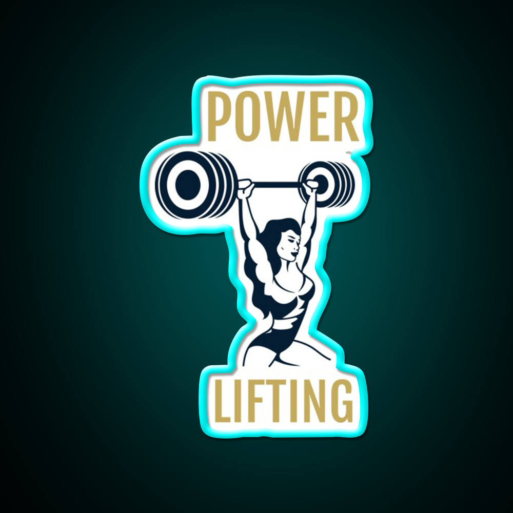 Female Powerlifter Gym Fitness Led Neon Sign Rgb Color