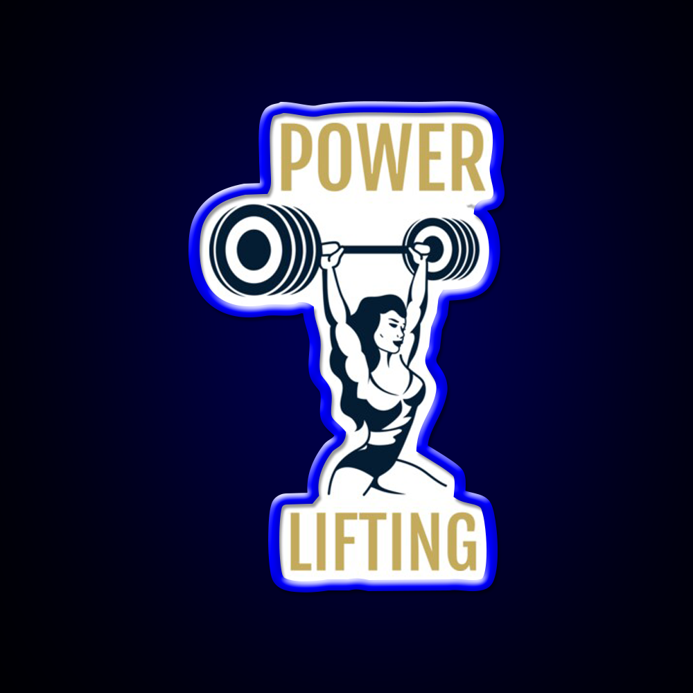 Female Powerlifter Gym Fitness Led Neon Sign Rgb Color