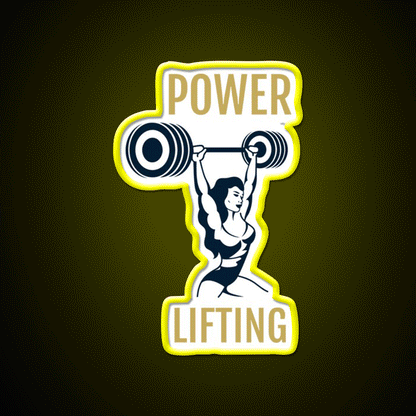 Female Powerlifter Gym Fitness Led Neon Sign Rgb Color