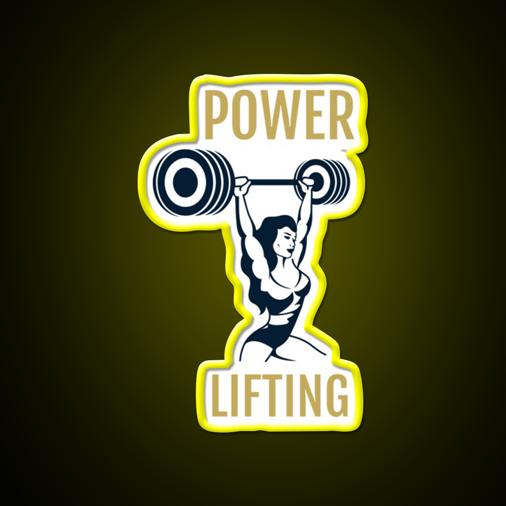 Female Powerlifter Gym Fitness Led Neon Sign Rgb Color