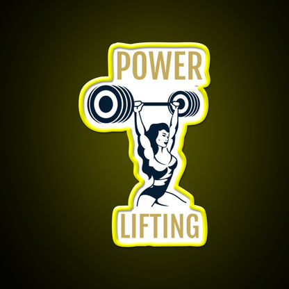 Female Powerlifter Gym Fitness Led Neon Sign Rgb Color