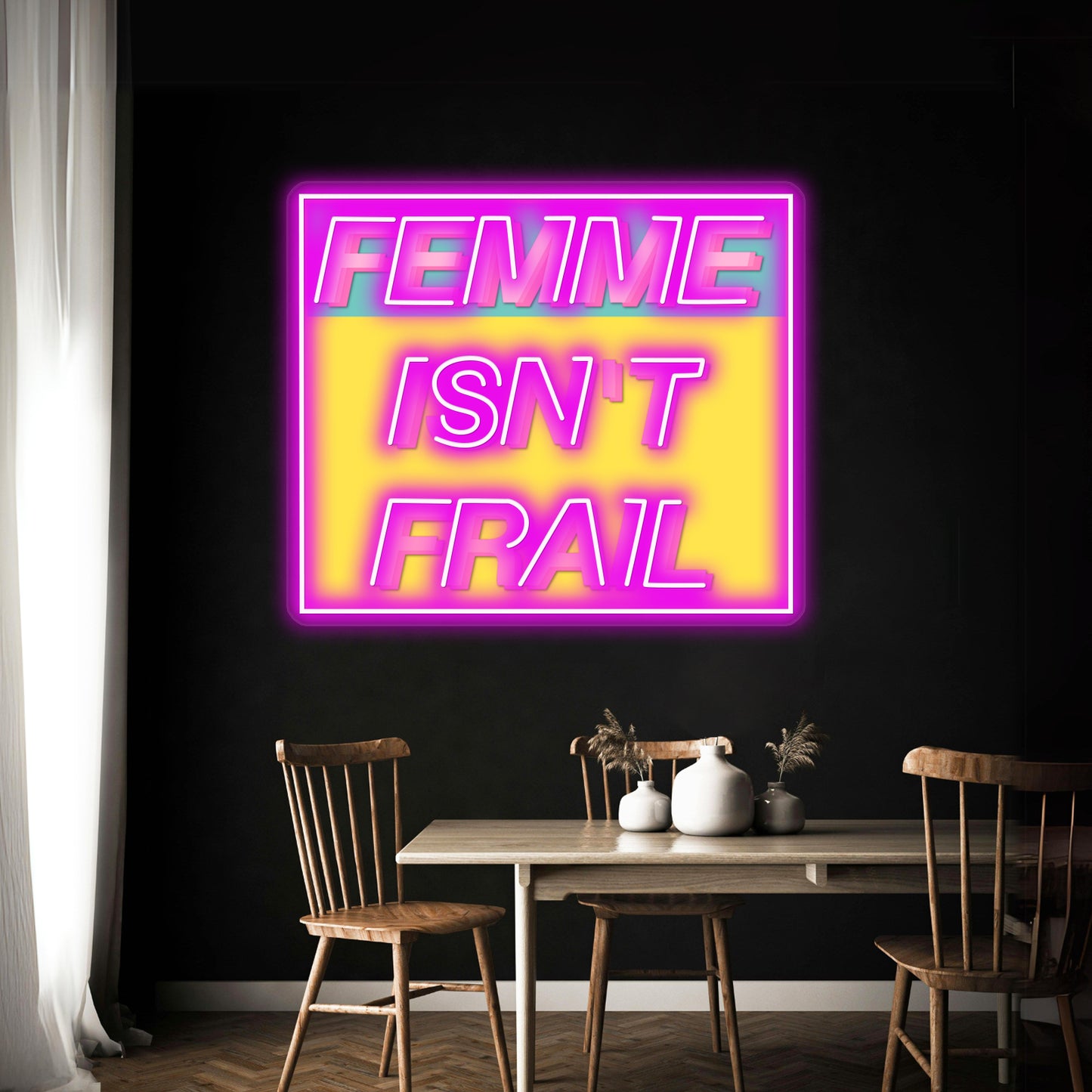 Femme Isnt Frail Wall Artwork Neon Signs