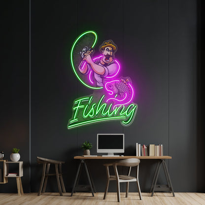 Ferocious Fisherman Led Neon Sign Light Custom Led Signs - Shineneon