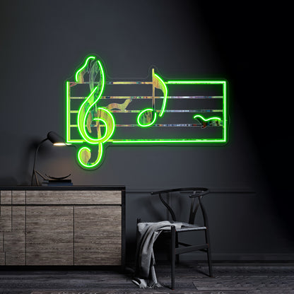 Ferrets Art Musical Note Wall Artwork Neon Signs