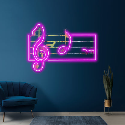 Ferrets Art Musical Note Wall Artwork Neon Signs