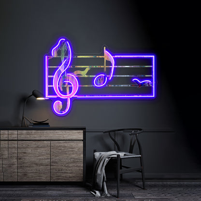 Ferrets Art Musical Note Wall Artwork Neon Signs