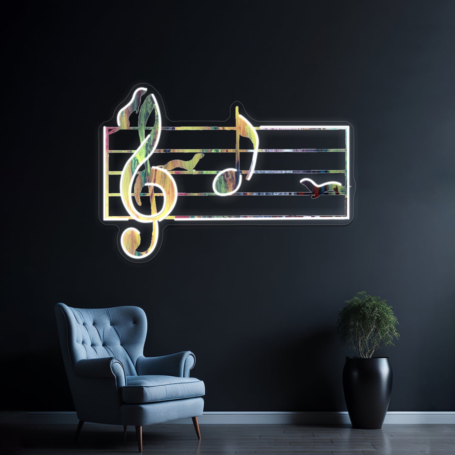 Ferrets Art Musical Note Wall Artwork Neon Signs