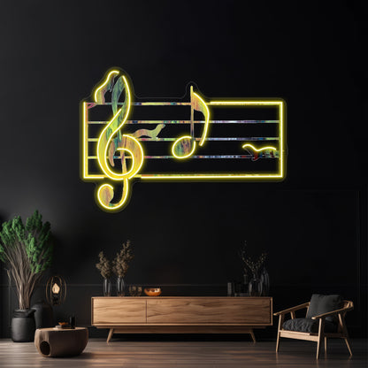 Ferrets Art Musical Note Wall Artwork Neon Signs