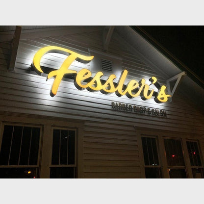 Fessless 3D Frontlit And Backlit Channel Letter Led Light Sign - Shineneon