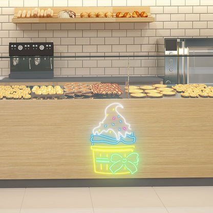 Festive Ice Cream Cup Celebratory Neon For Party Themes | Shineneon