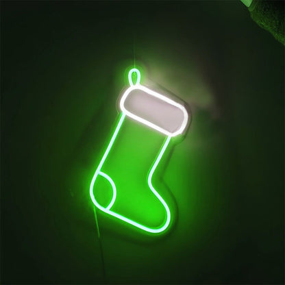 Festive Stocking Glow Neon Sign | Shineneon