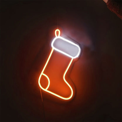 Festive Stocking Glow Neon Sign | Shineneon