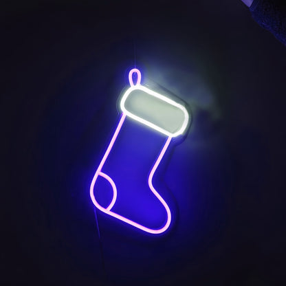 Festive Stocking Glow Neon Sign | Shineneon