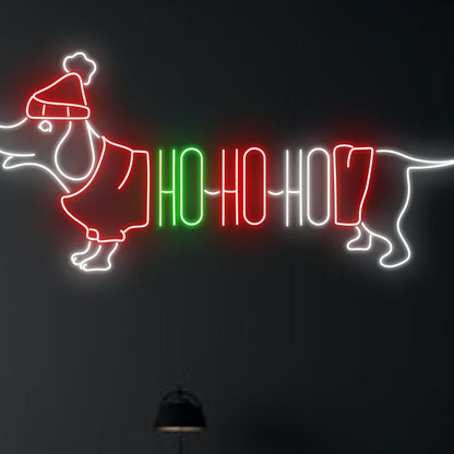 Festivities Hohoho Dachshund Led Neon Sign | Shineneon