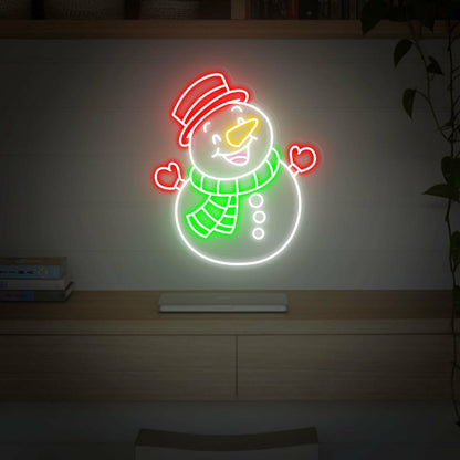 Festivities Snowman Led Neon Sign Wall Art - Shineneon